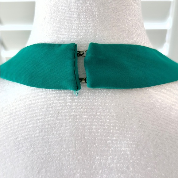 Alfred Angelo Emerald Green Halter Formal Dress Bridesmaid Size 6 - Picture 9 of 10